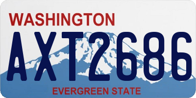 WA license plate AXT2686