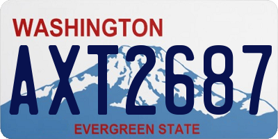 WA license plate AXT2687