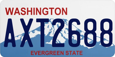 WA license plate AXT2688