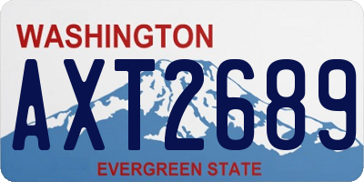 WA license plate AXT2689