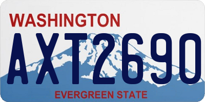 WA license plate AXT2690