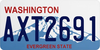 WA license plate AXT2691