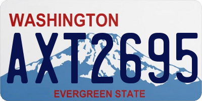 WA license plate AXT2695