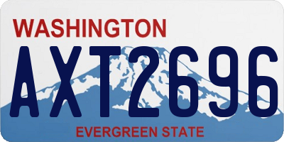 WA license plate AXT2696