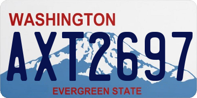 WA license plate AXT2697