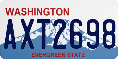 WA license plate AXT2698