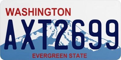 WA license plate AXT2699