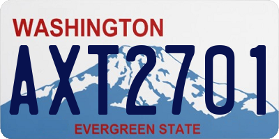 WA license plate AXT2701