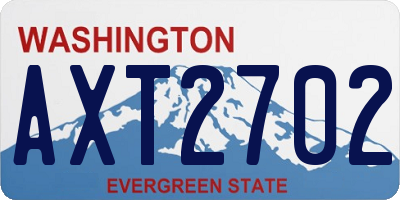 WA license plate AXT2702