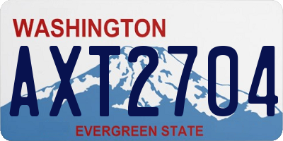 WA license plate AXT2704