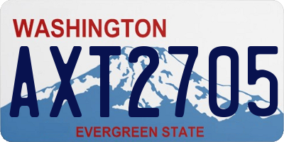 WA license plate AXT2705