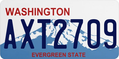WA license plate AXT2709
