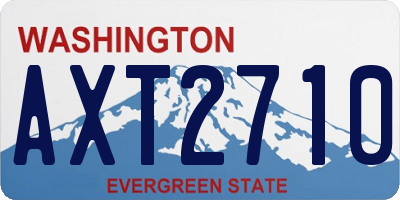 WA license plate AXT2710
