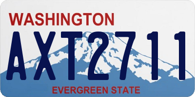 WA license plate AXT2711