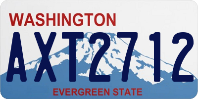 WA license plate AXT2712