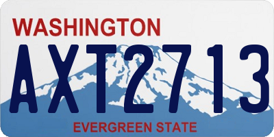 WA license plate AXT2713