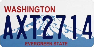 WA license plate AXT2714
