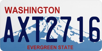 WA license plate AXT2716