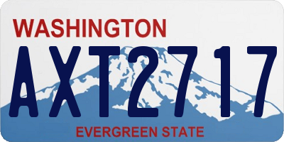 WA license plate AXT2717