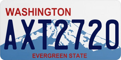 WA license plate AXT2720