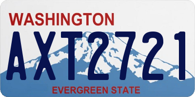 WA license plate AXT2721