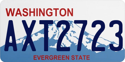 WA license plate AXT2723
