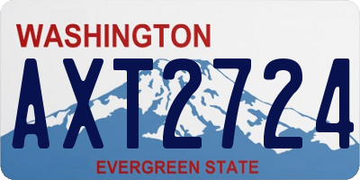 WA license plate AXT2724