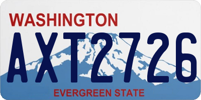WA license plate AXT2726
