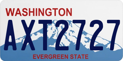 WA license plate AXT2727