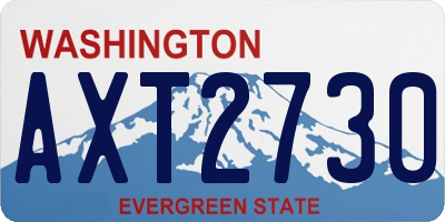 WA license plate AXT2730