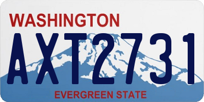 WA license plate AXT2731