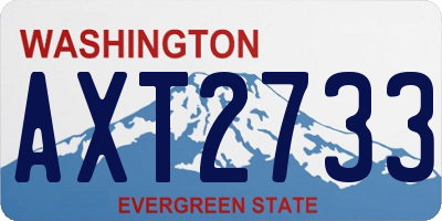 WA license plate AXT2733