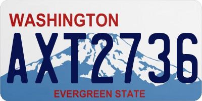 WA license plate AXT2736