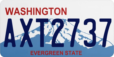 WA license plate AXT2737