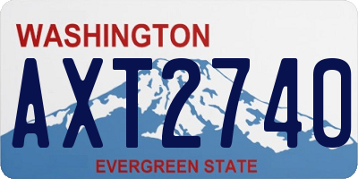 WA license plate AXT2740