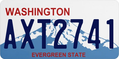 WA license plate AXT2741