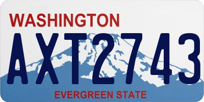 WA license plate AXT2743