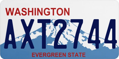 WA license plate AXT2744