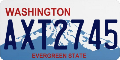 WA license plate AXT2745