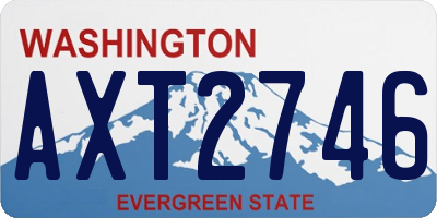WA license plate AXT2746