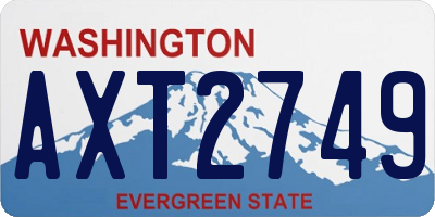 WA license plate AXT2749