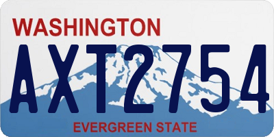 WA license plate AXT2754