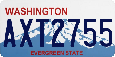 WA license plate AXT2755