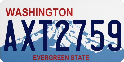 WA license plate AXT2759