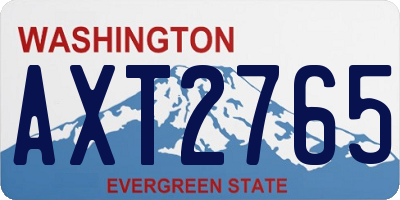 WA license plate AXT2765