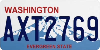 WA license plate AXT2769