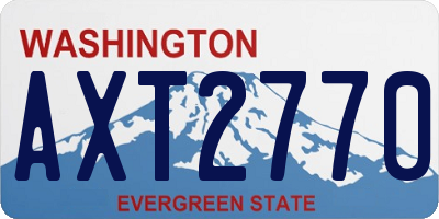 WA license plate AXT2770