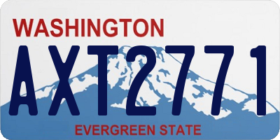 WA license plate AXT2771