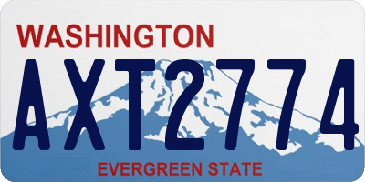 WA license plate AXT2774