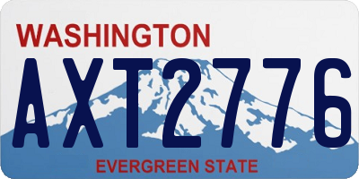 WA license plate AXT2776